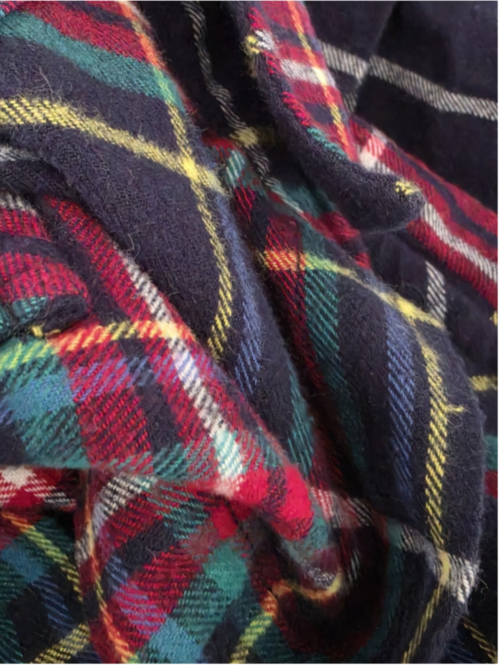 Matchstick M Plaid Flannel Button Up Long Curved Hem Gorpcore Grunge Soft M - Picture 14 of 14